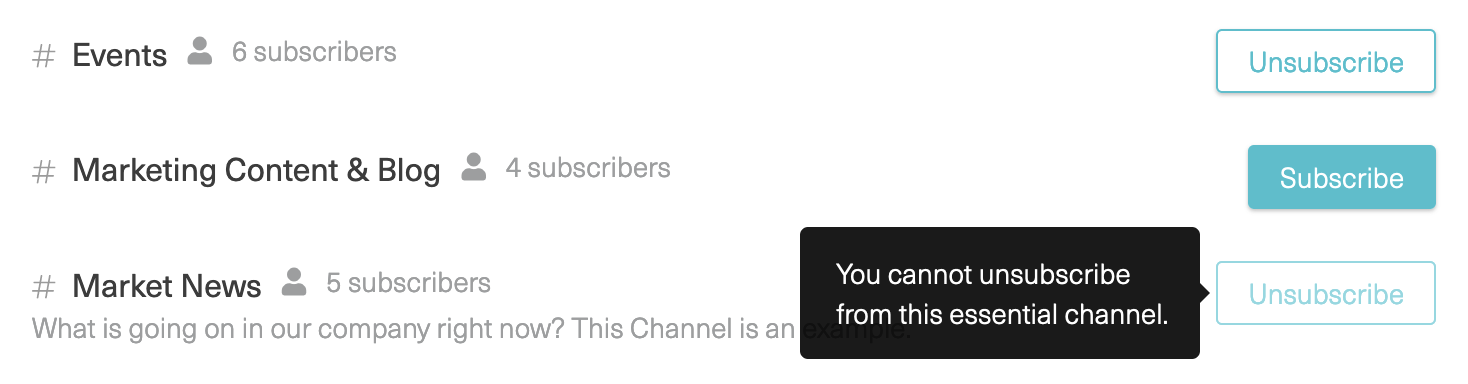 channel subscription options